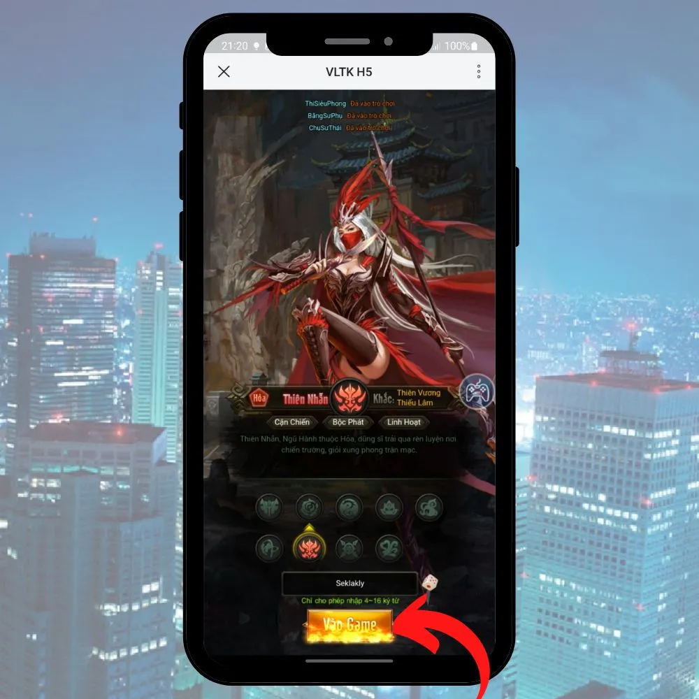 Hướng dẫn game thủ nạp thẻ Võ lâm truyền kỳ H5