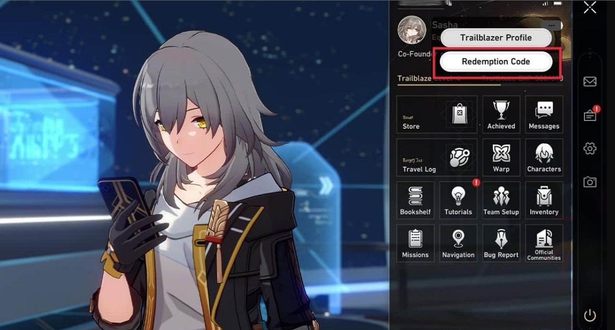 hướng dẫn nhập code Honkai Star Rail