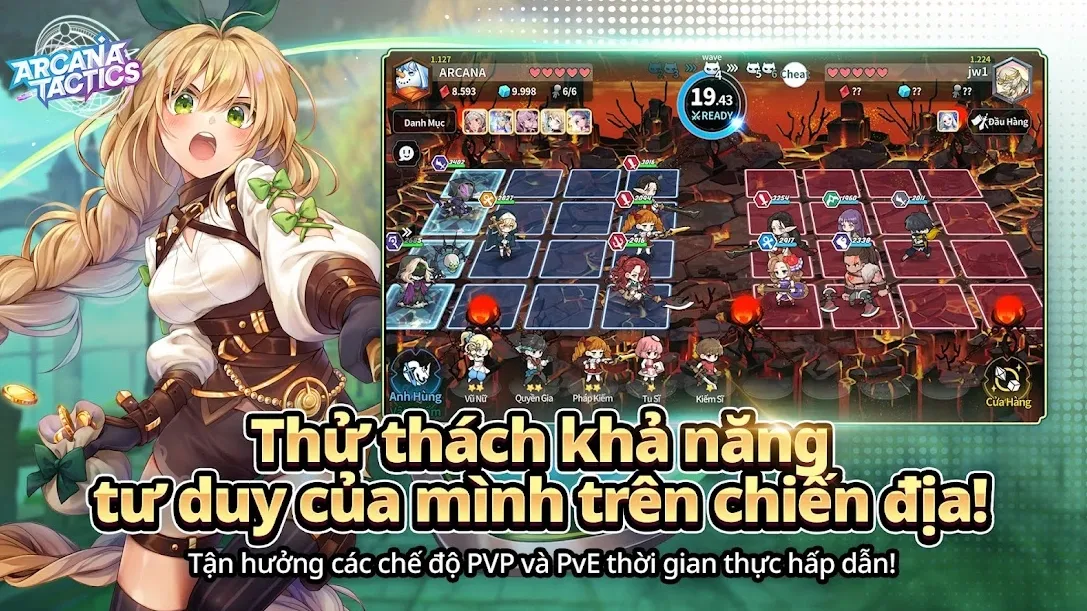 game nhập vai chiến thuật đấu thẻ bài hình chibi cute 