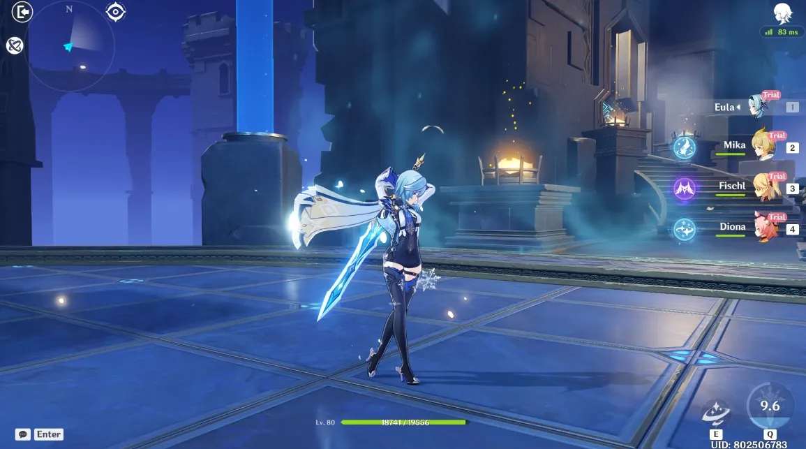 Tổ hợp gồm Eula, Rosaria, Zhongli và Jean