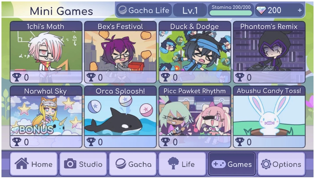 chế độ hấp dẫn của Gacha Life