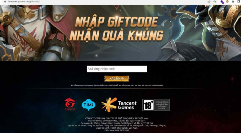 Hướng dẫn anh em nhập code Liên quân
