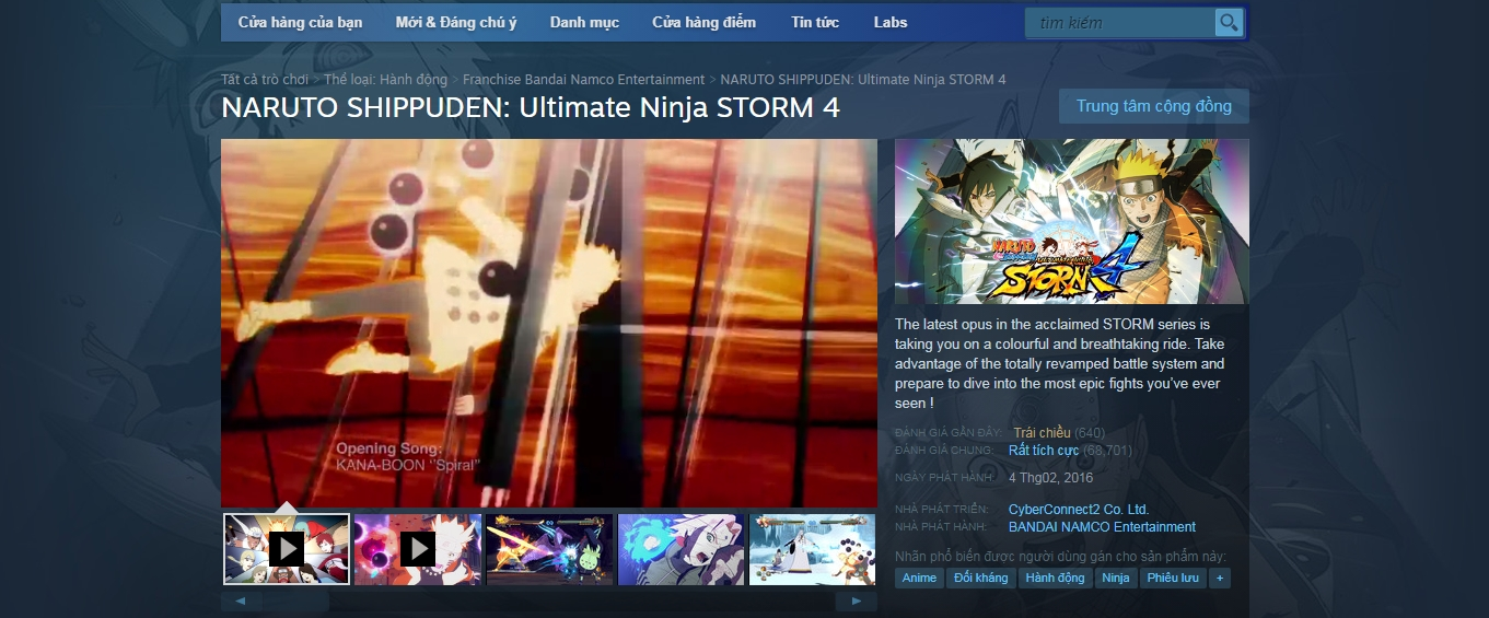 Hướng dẫn tải game Naruto 