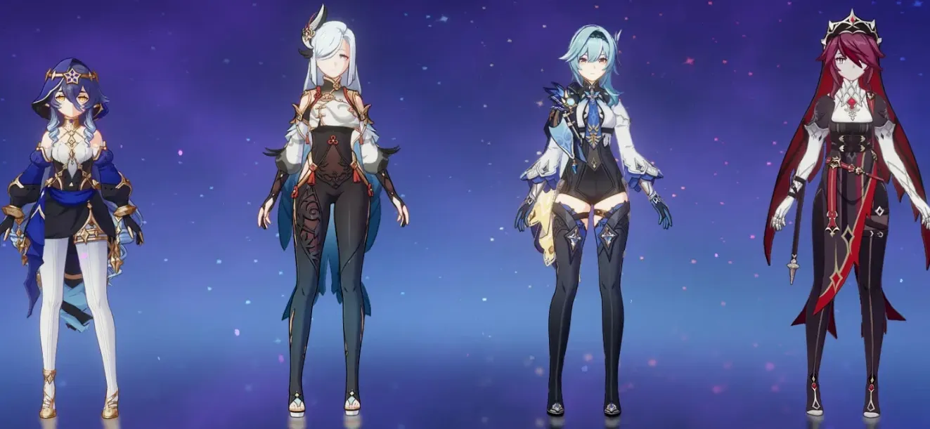 Xây đội hình với Eula, Mika, Yun Jin và Fischl