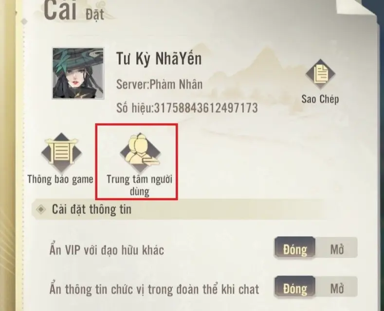 Lấy UID game Phàm Nhân Tu Tiên