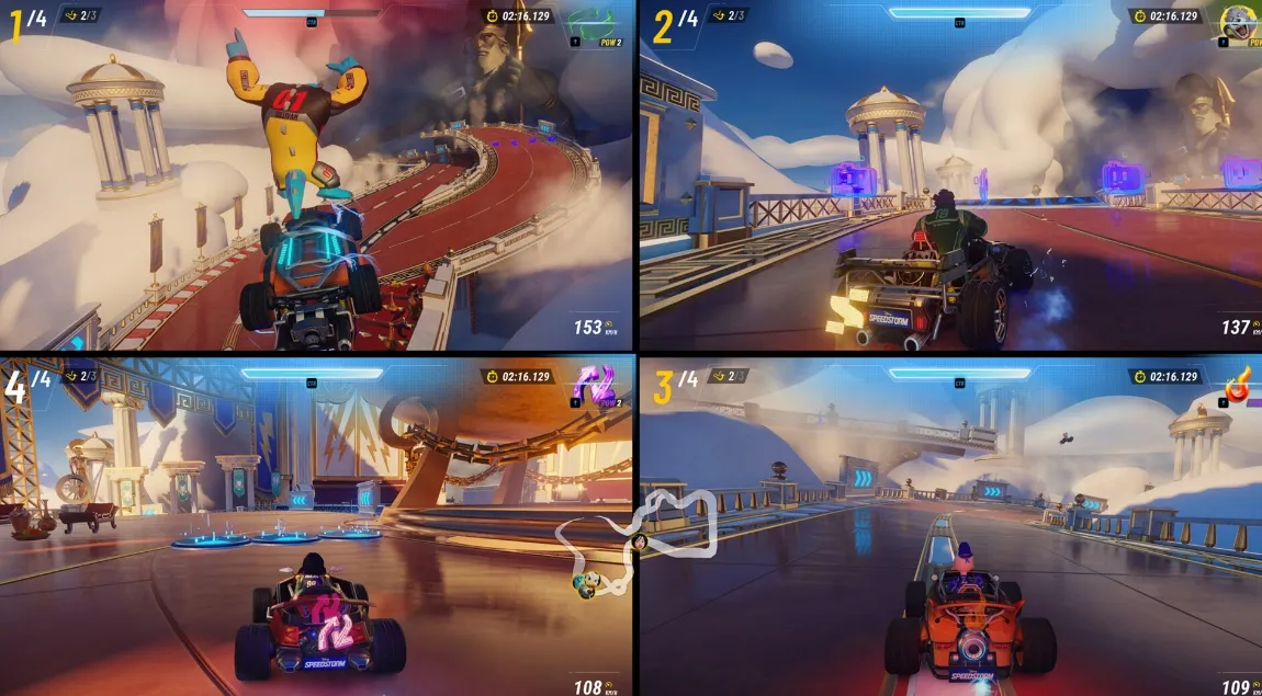 trải nghiệm trò chơi đua xe Disney Speedstorm 