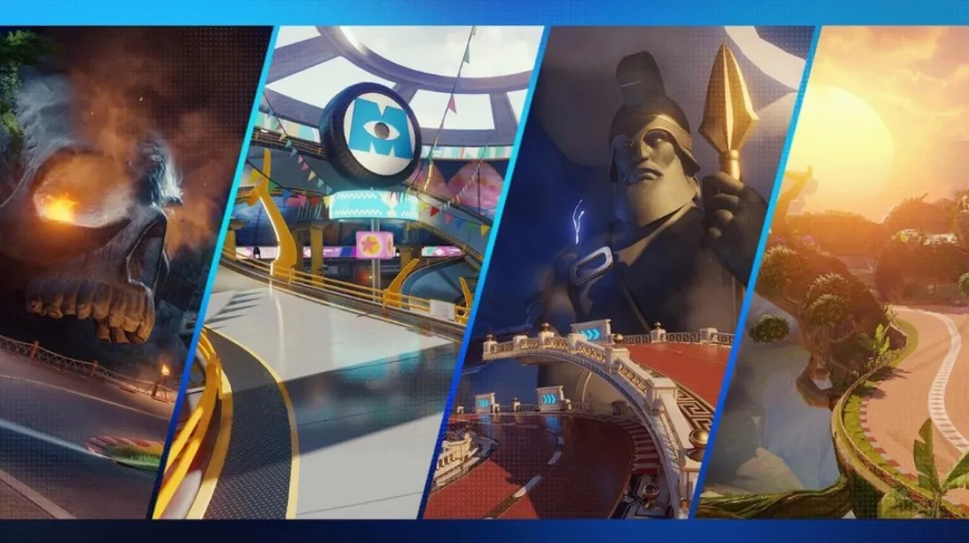 bản đồ đua xe trong Disney Speedstorm 