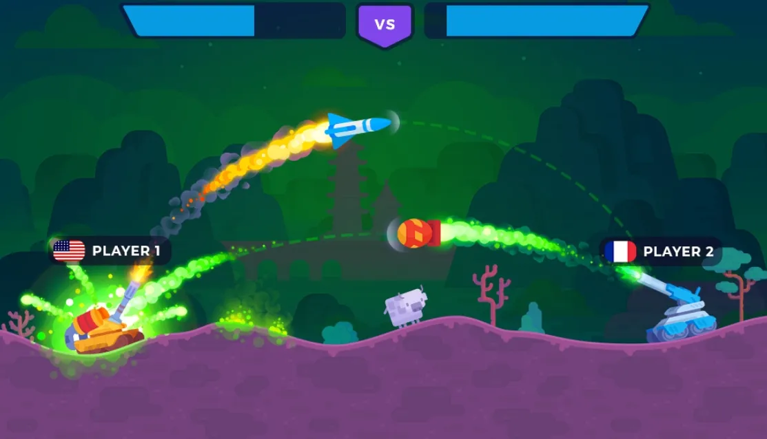 game 2 người chơi Tank Stars