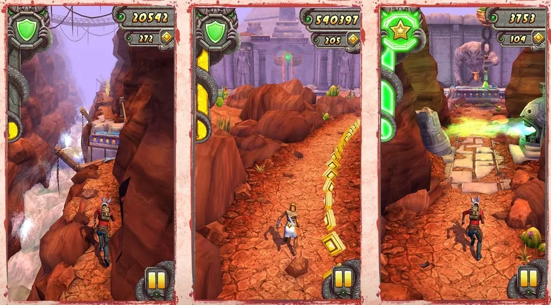 Lối chơi chính của game mobile Temple Run 2