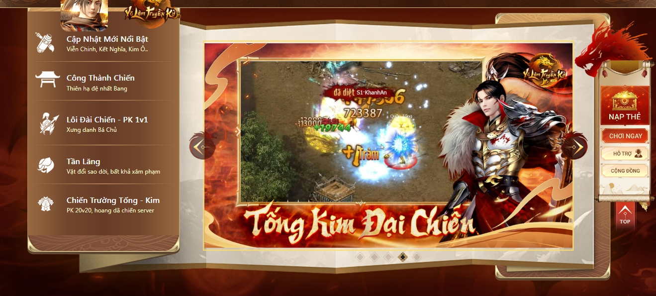 tham gia game Võ lâm truyền kỳ VLTK H5
