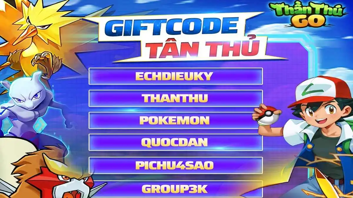 Cập nhật các mã code game Thần Thú Go
