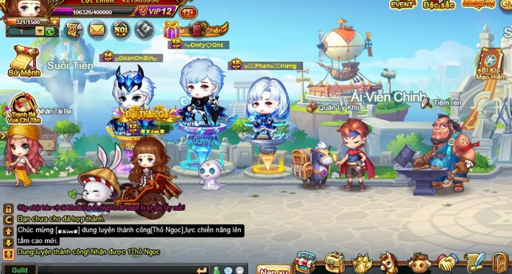 Hướng dẫn Zing me Gunny tăng lực chiến 