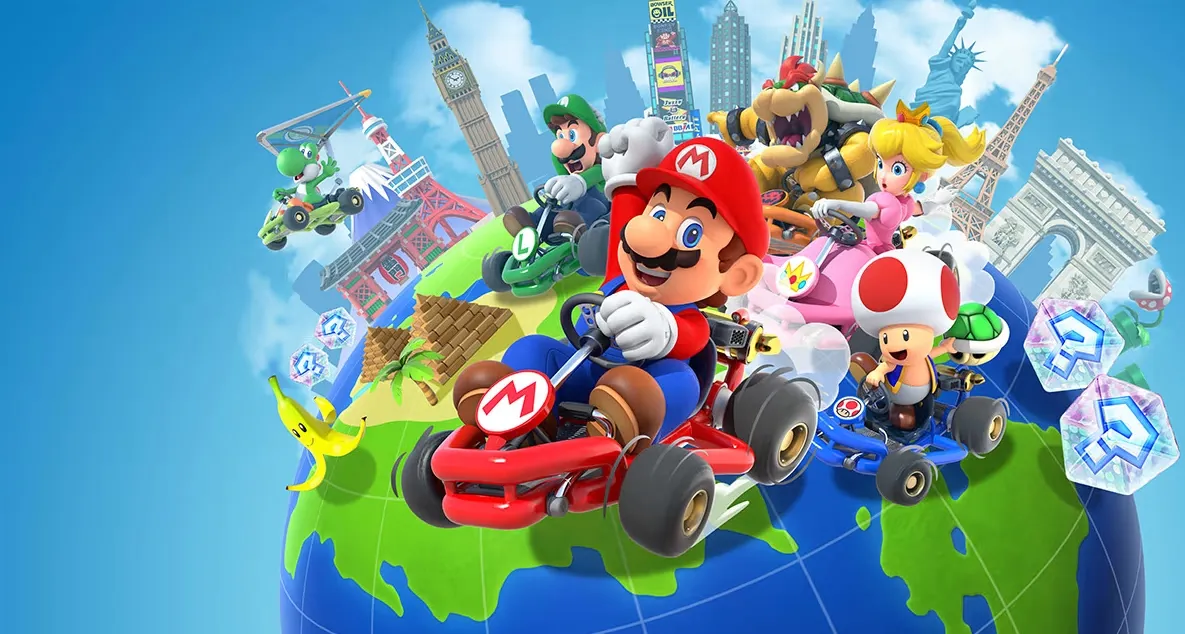 game 2 người chơi là Mario Kart Tour 