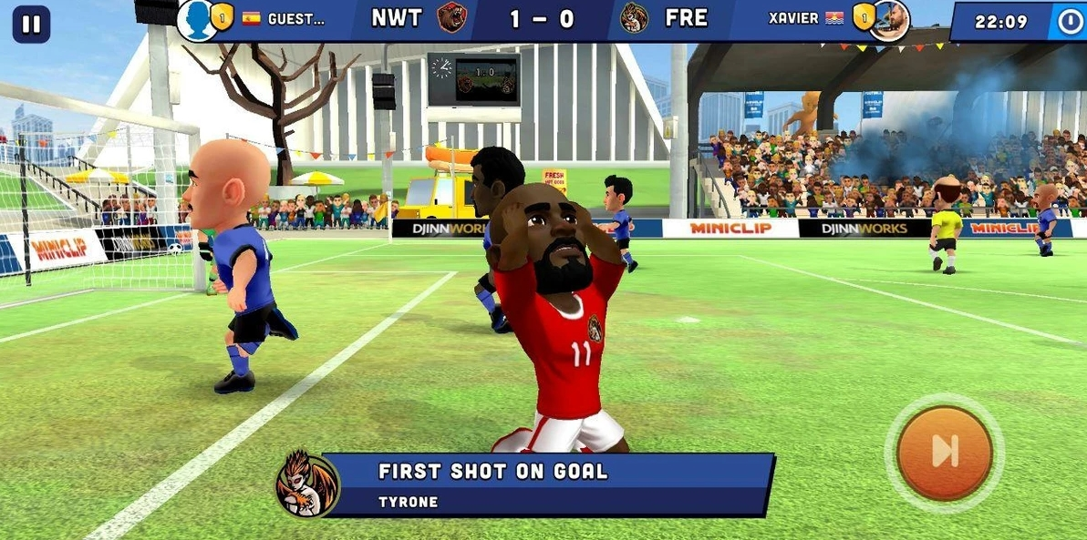 trải nghiệm game bóng đá Mini Football 