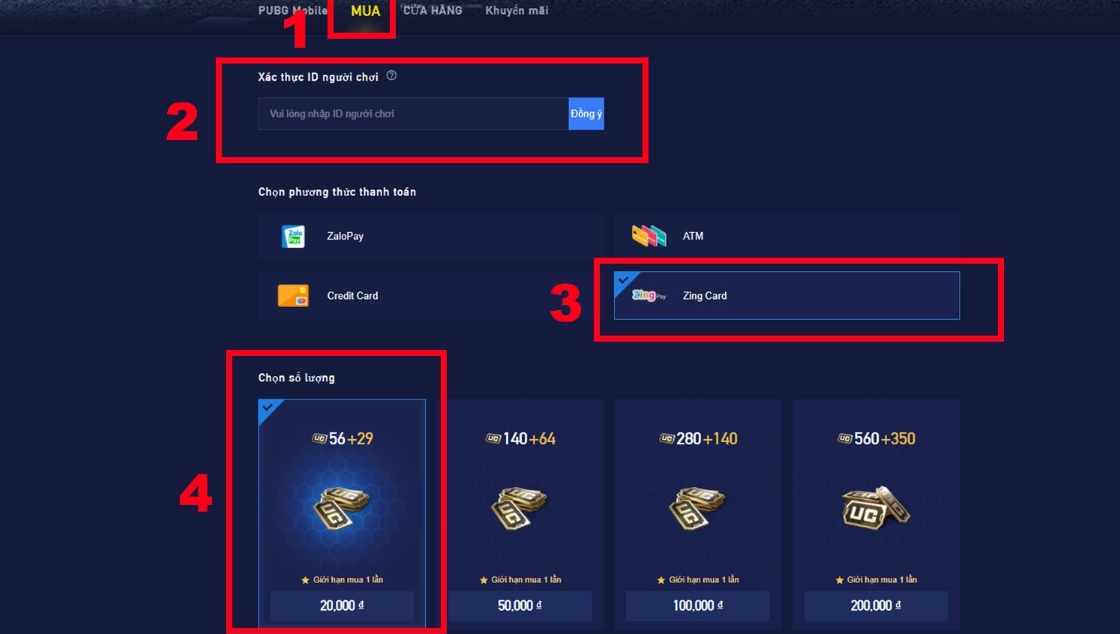 thắc mắc khi anh em nạp UC PUBG Mobile