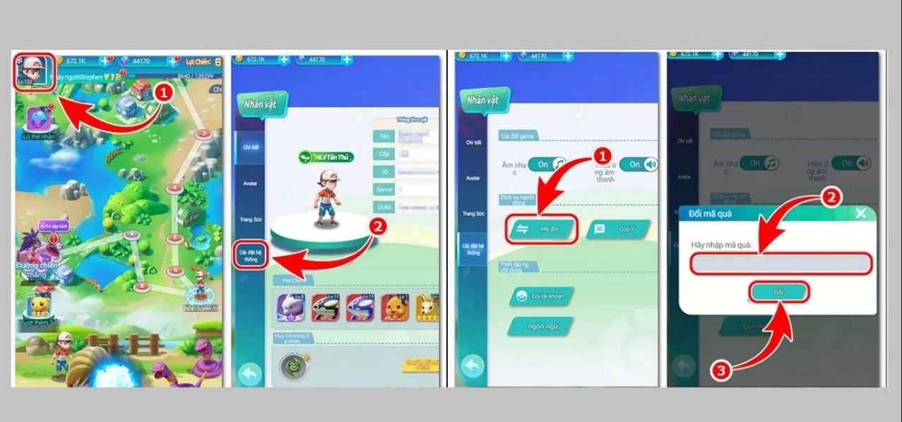 nhập code game Thần Thú Go đơn giản