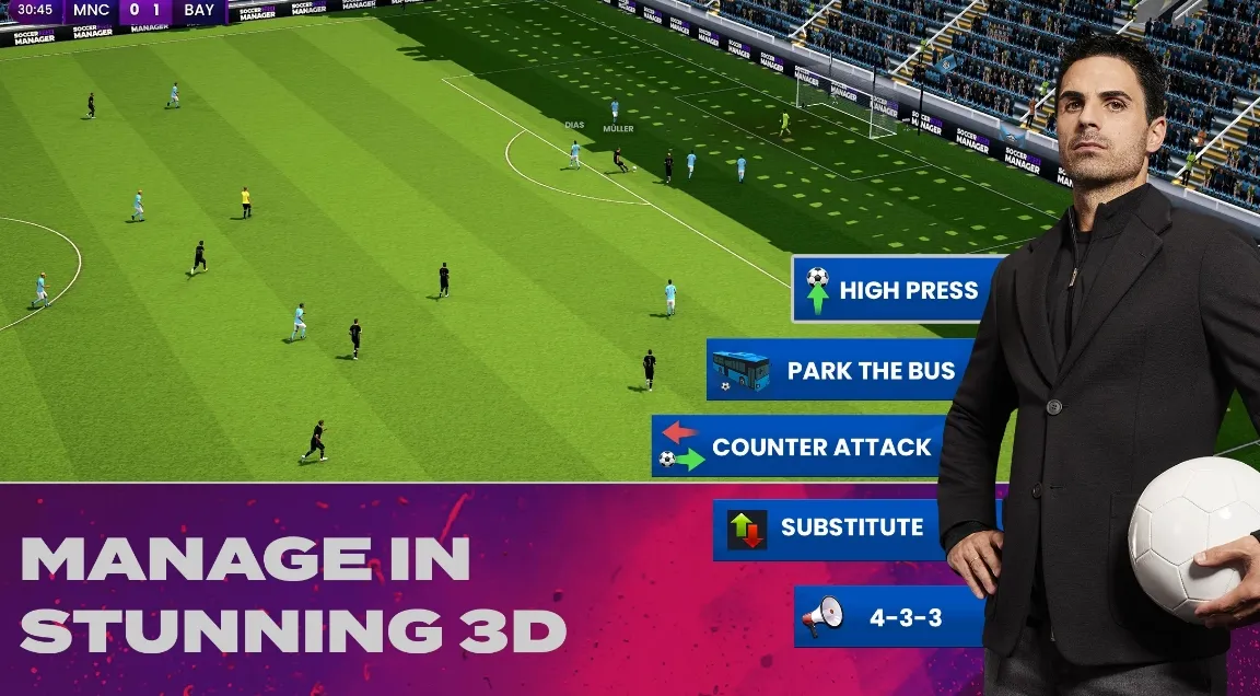 Game bóng đá Soccer Manager 