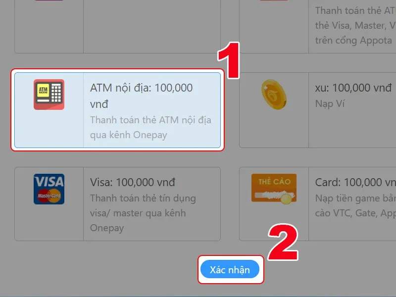 Chỉ dẫn nạp Rồng Thần Huyền Thoại