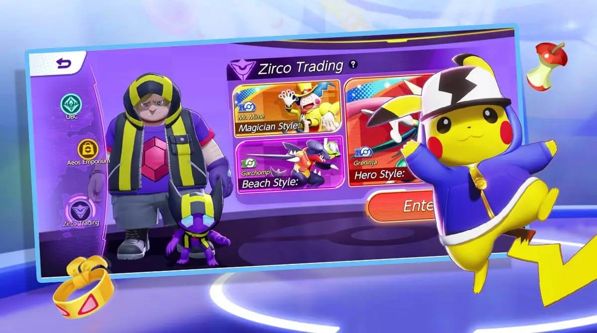 chiến đấu trong Pokémon Unite Apk