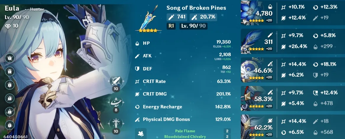 Eula là một chiến sĩ xuất sắc