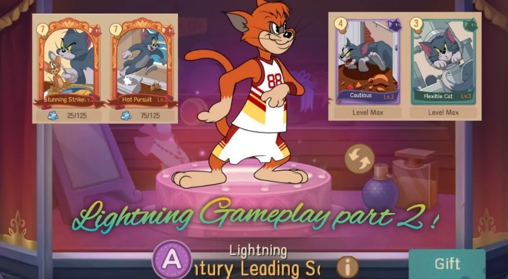 kỹ năng và hiệu ứng của Lightning trong Tom va Jerry Chase