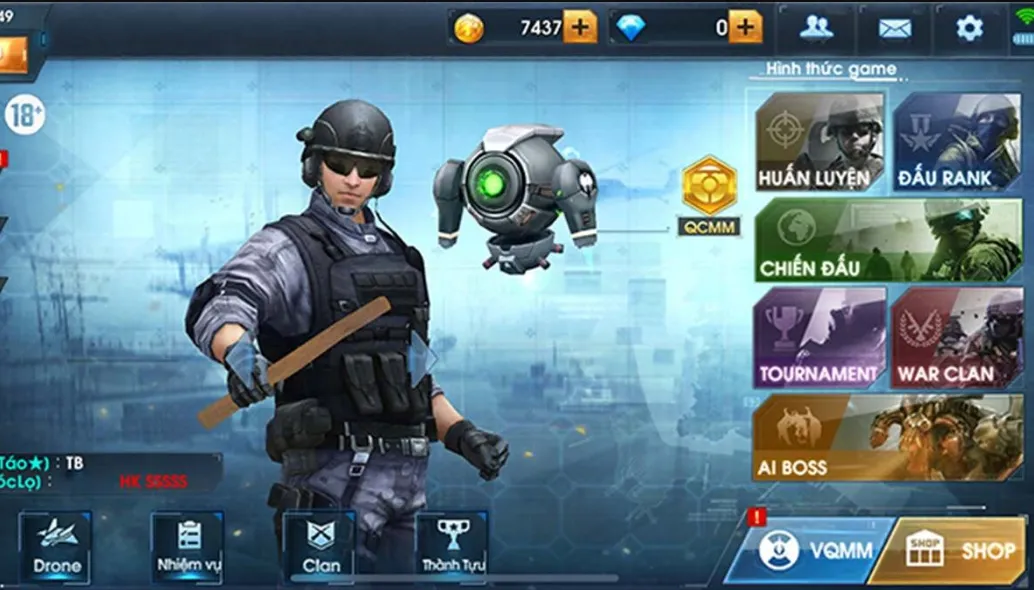 tính năng chính có trong Vtc game Phục kích