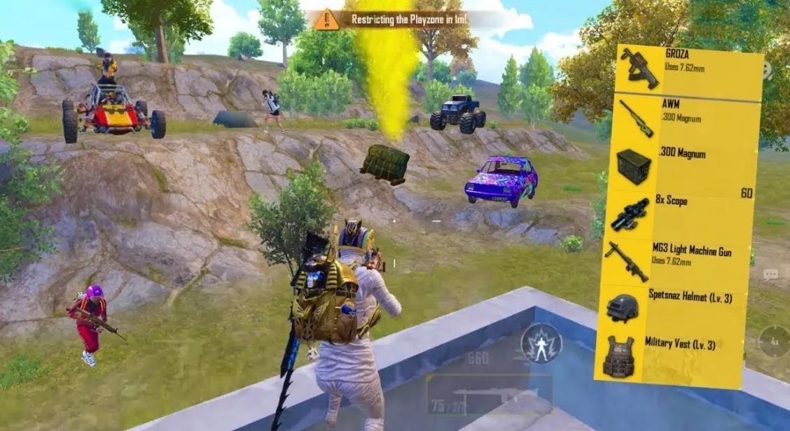 thu thập các loại vũ khí phương tiện