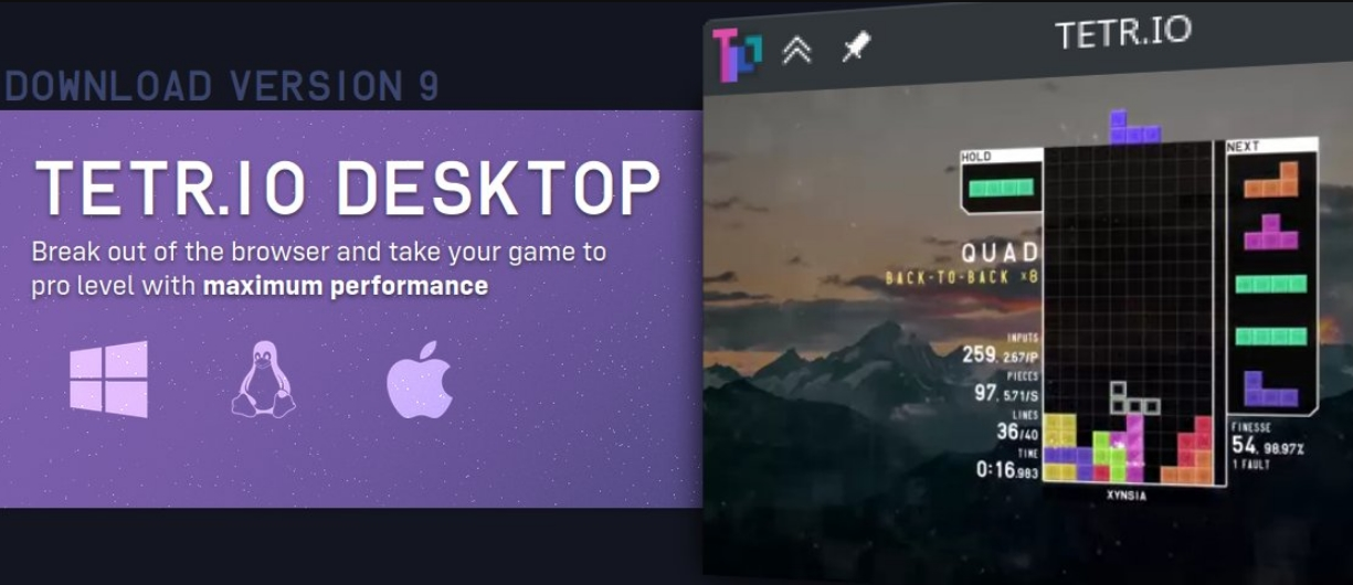 Game.io TETR có hai chỉ số quan trọng 